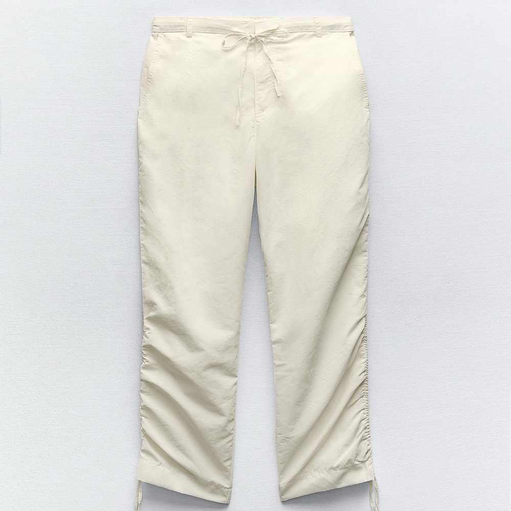 💫 Zara Ruched Pants - NEW 💫 - Picture 8 of 12